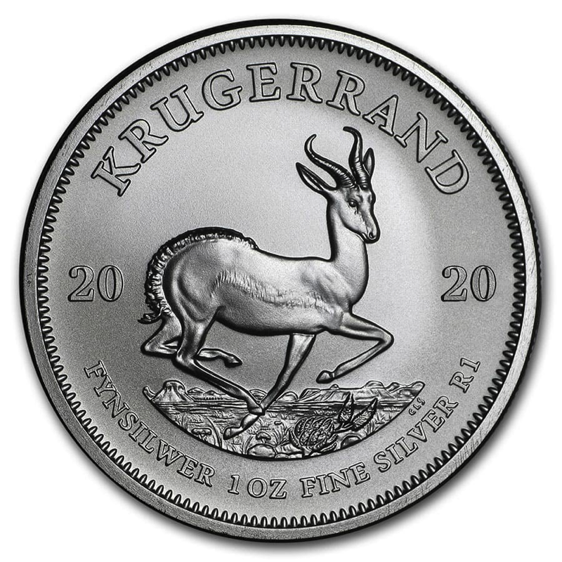 Krugerrand New (Afrique du Sud) 1 once Argent_verso