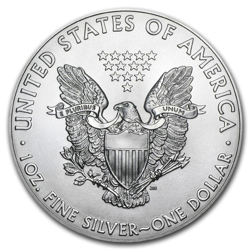 Boîte 500 onces Silver Eagle (USA) argent_verso