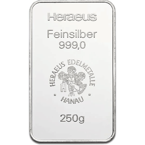 Lingot 250g argent