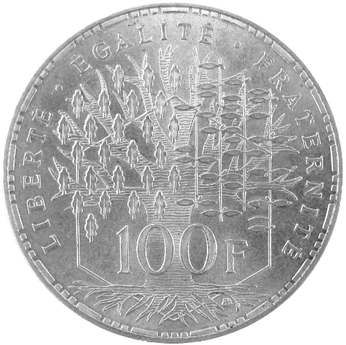 100 Francs (1982 - ...) Argent_verso