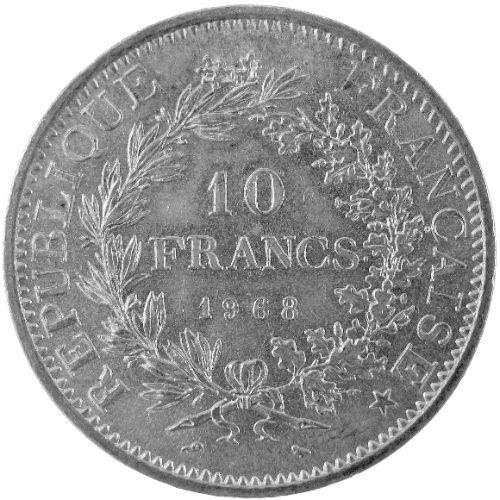 10 Francs Hercule (1964-1973)_verso