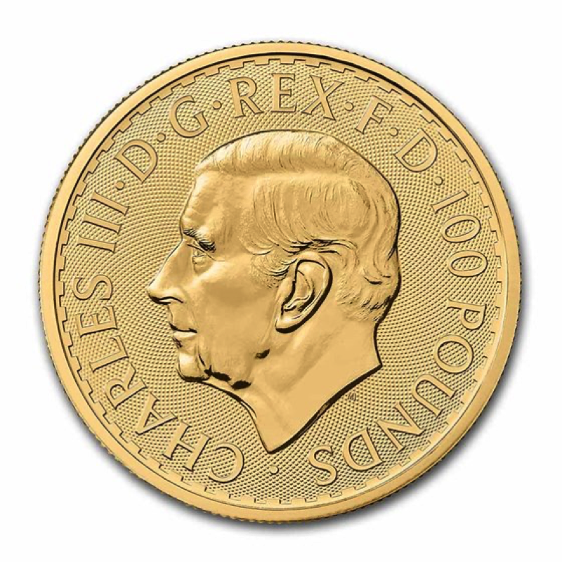 1 oz Gold Britannia  (King Charles III)_verso