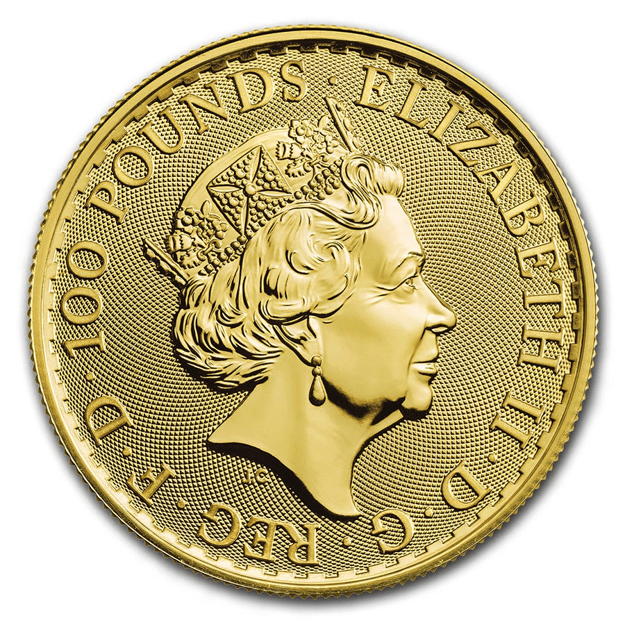 Britannia (Royaume-Unis) 1 once Or_verso