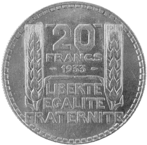 20 Francs Turin (1929-1939)_verso