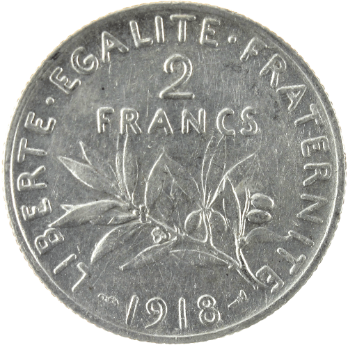 2 francs Semeuse (1898 - 1920) argent_verso