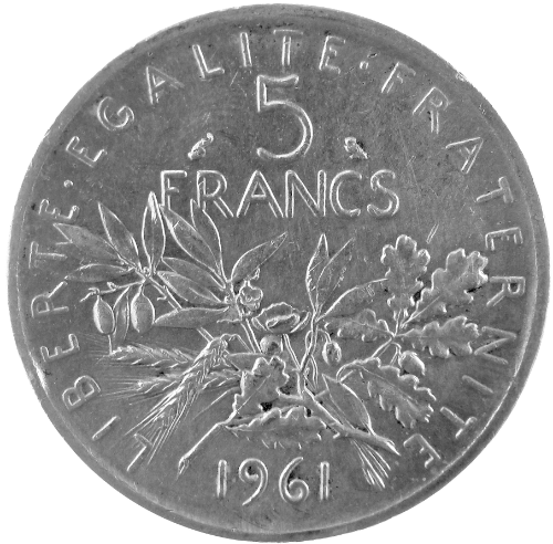 5 Francs Semeuse (1959-1969)_verso