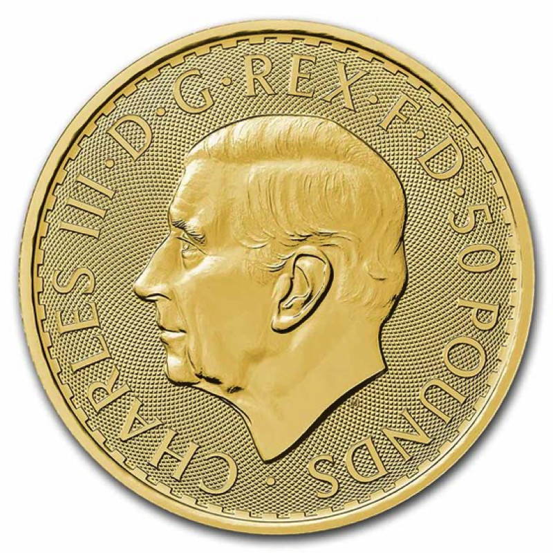 1/2 oz Gold Britannia  (King Charles III)_verso