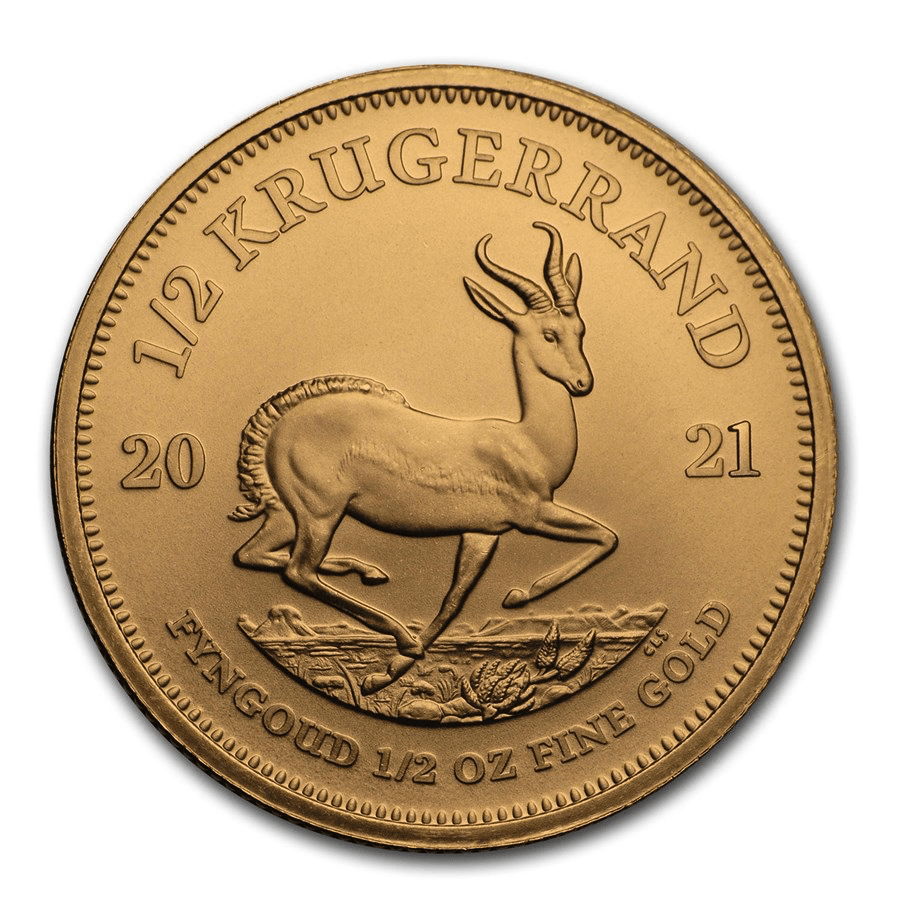 Krugerrand (Afrique du Sud) 1/2 Once or_verso