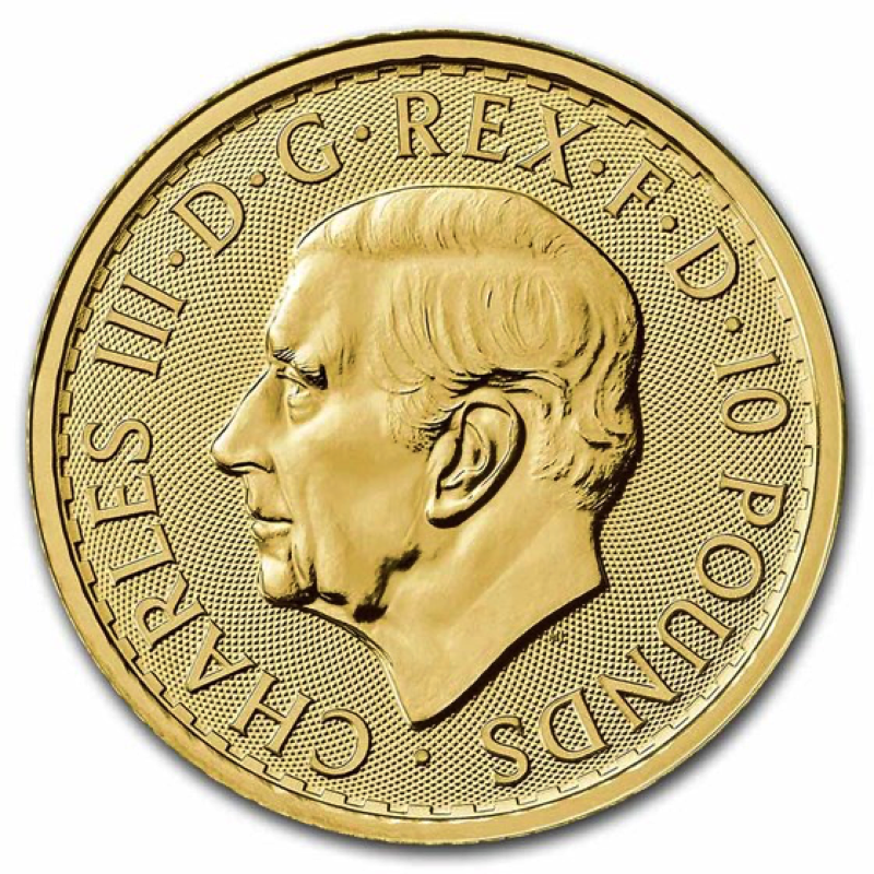 1/10 oz Gold Britannia  (King Charles III)_verso