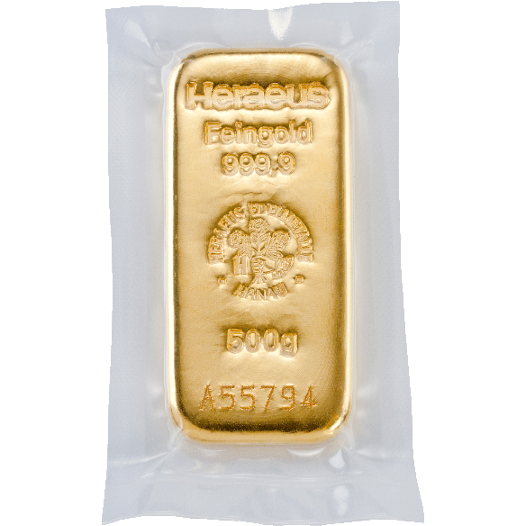 Lingotin 500gr Or sous conditionnement plastique