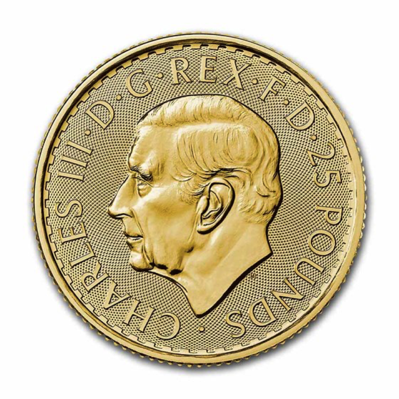 1/4 oz Gold Britannia  (King Charles III)_verso