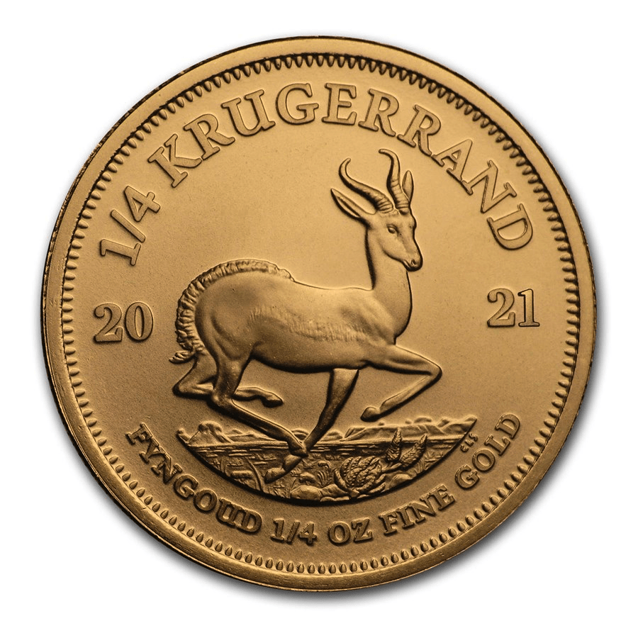 Krugerrand New (Afrique du Sud) 1/4 once or_verso